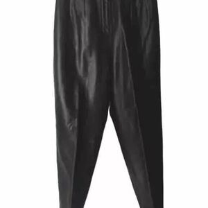 Vintage Black Genuine Leather Pants Lambskin Size 8